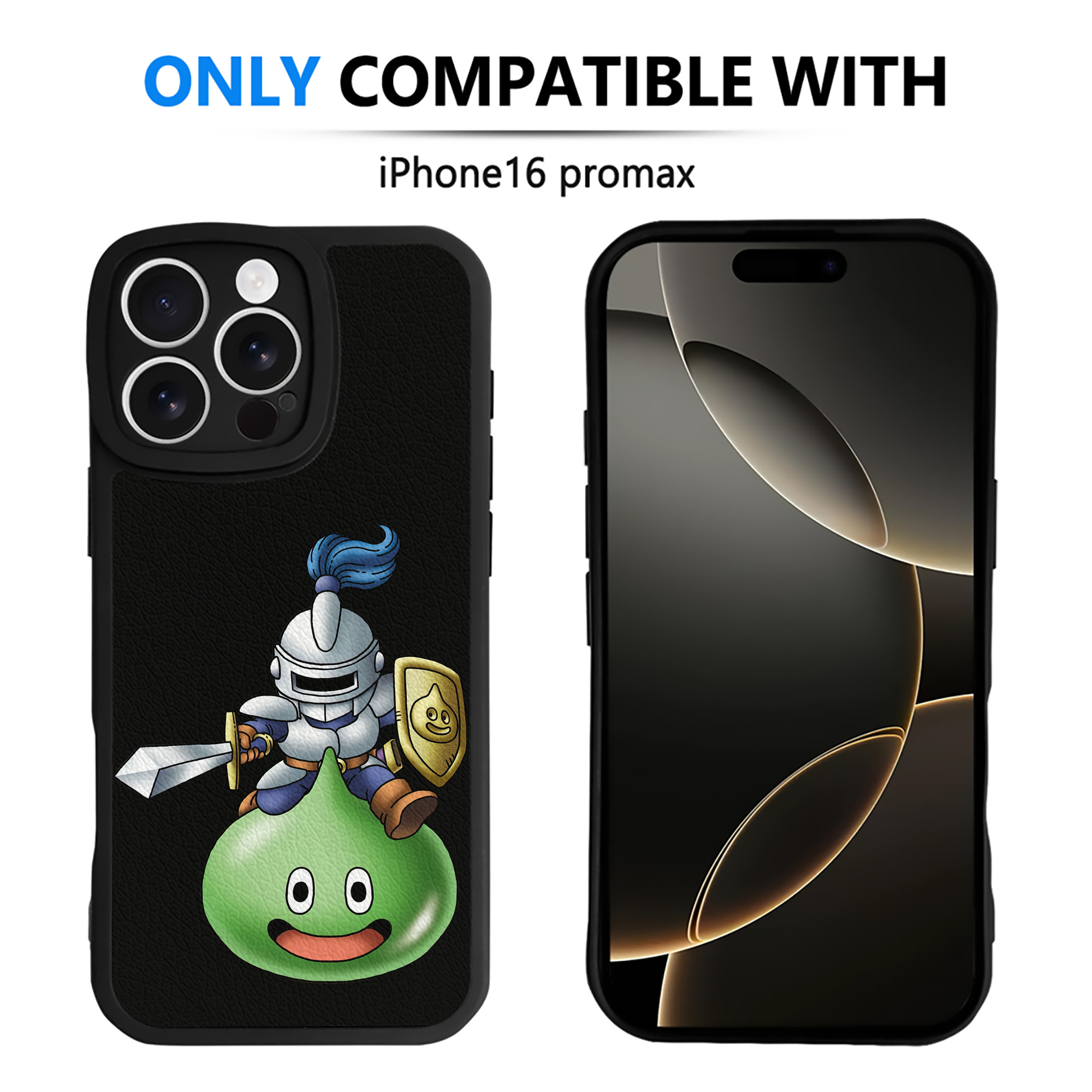 （画像用） ドラゴンクエスト Doragon Kuesuto Dragon Quest 【iPhone 16シリーズ対応】シリコンスマホケース（レザー調） 材質：シリコン